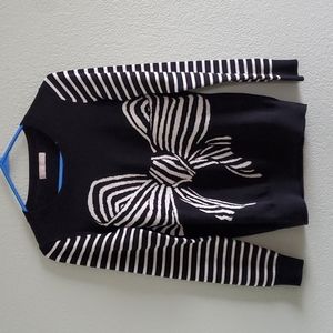 Banana Republic bow striped holiday knit size S